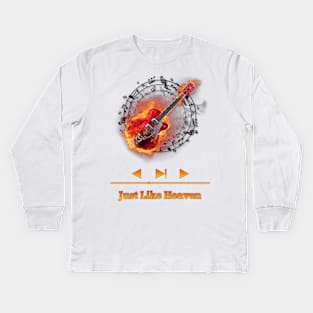 Just Like Heaven With Guitars Kids Long Sleeve T-Shirt